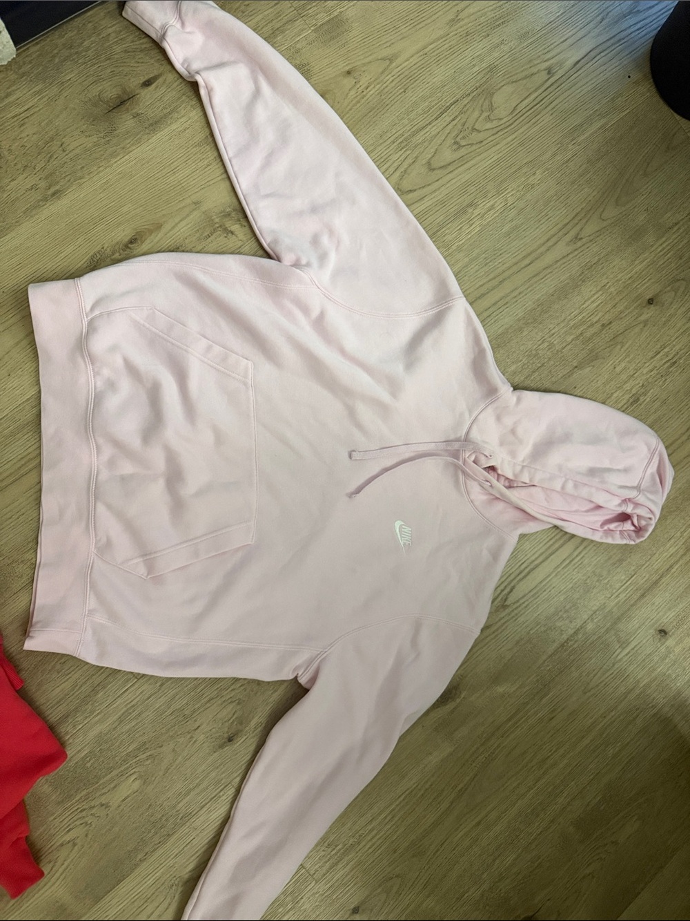 Nike Pink Hooded Pullover Sweatshirt